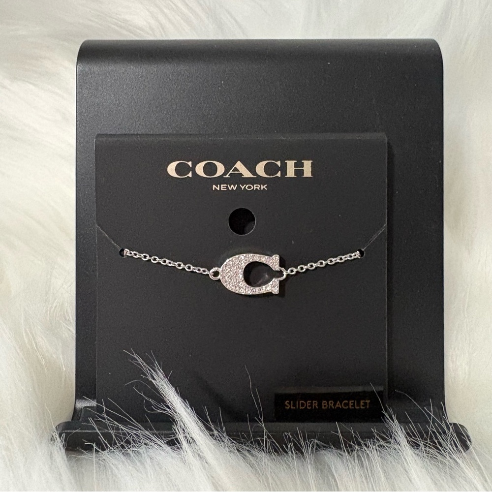 Coach Pavé Signature Slider Bracelet  – NWT ✨